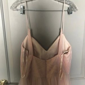 Nordstrom Hayley Paige Occasions Women's Blush Pink Tulle Gown Size 12 NEW